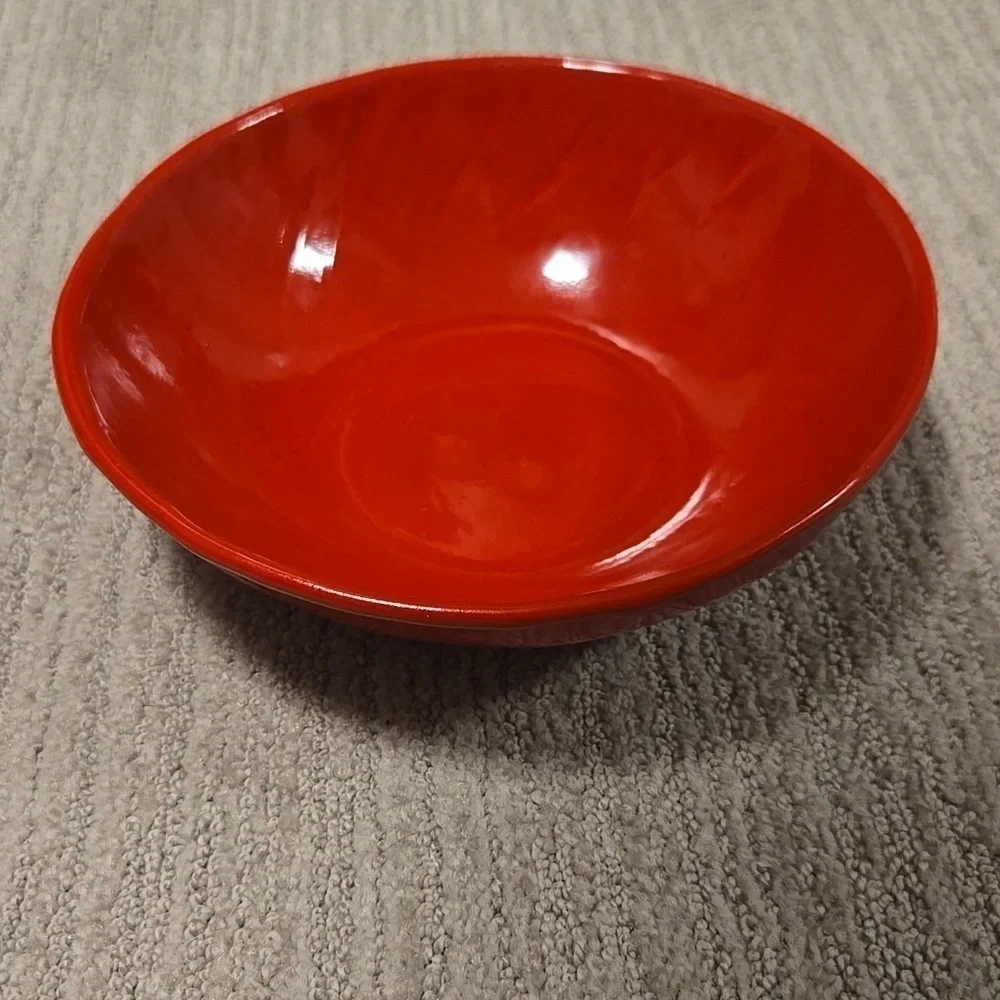 R Wood Studio Small Everything Bowl Red NWT